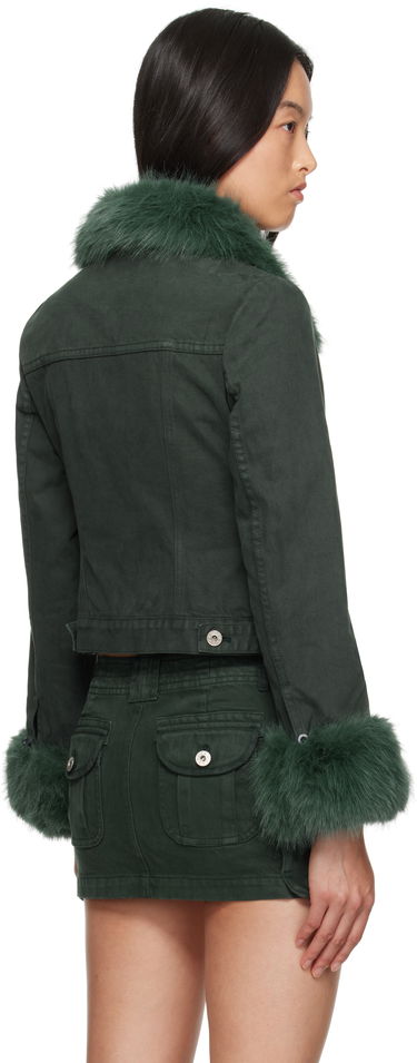 Bunda GUIZIO Guizio Ares Faux Fur Denim Jacket Zelené | F24701W100, 2