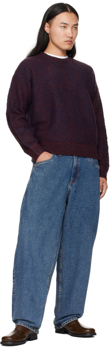 Sveter Dime Dime Mohair Wave Knit Sweater Vínová | DIMEFA254BUR, 3