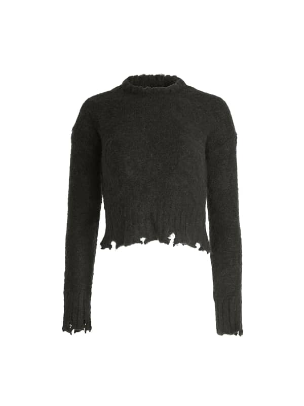 Sveter GUESS Cropped Crew Neck Sweater Čierna | W4BR00Z3GN0, 0