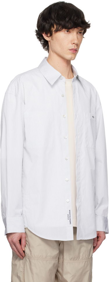 Košeľa WOOYOUNGMI WOOYOUNGMI Cotton Back Logo Shirt Čierna | W251SH07, 4