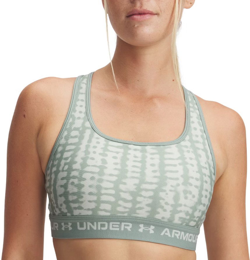Podprsenka Under Armour Under Armour Crossback Mid Print Sports Bra Zelené | 1361042-348, 0