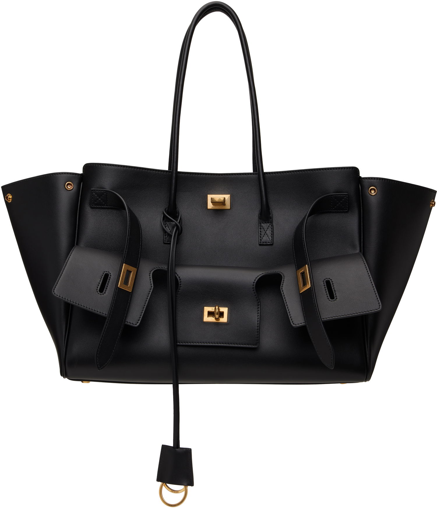 Tote bag Balenciaga Bel Air Medium Carryall Leather Tote Bag Čierna | 805481 2ABAV, 0