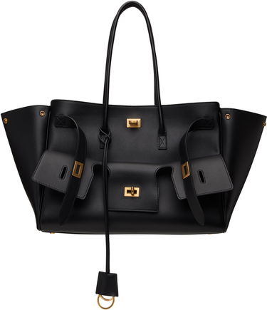 Tote bag Balenciaga Bel Air Medium Carryall Leather Tote Bag Čierna | 805481 2ABAV, 0