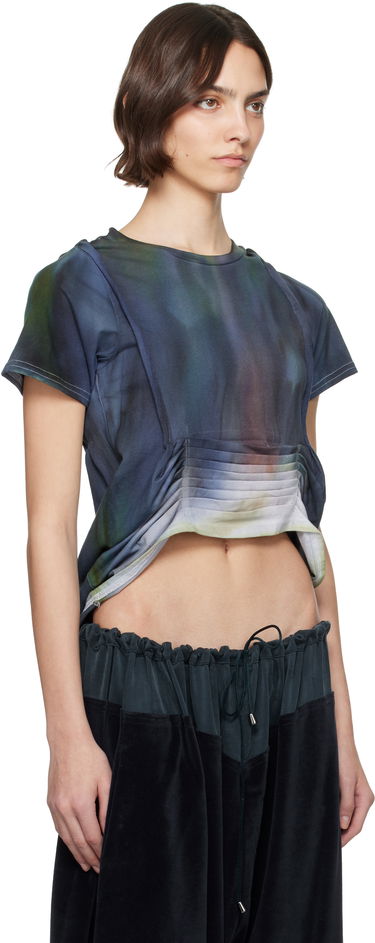 Crop Top Collina Strada Collina Strada Hazel Tie-Dye Cropped T-Shirt Modrá | XX3059, 1