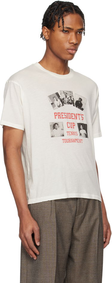 Tričko Bode Bode 'President's Cup' Tennis Tournament Graphic T-Shirt Biela | MRS25CS020, 4