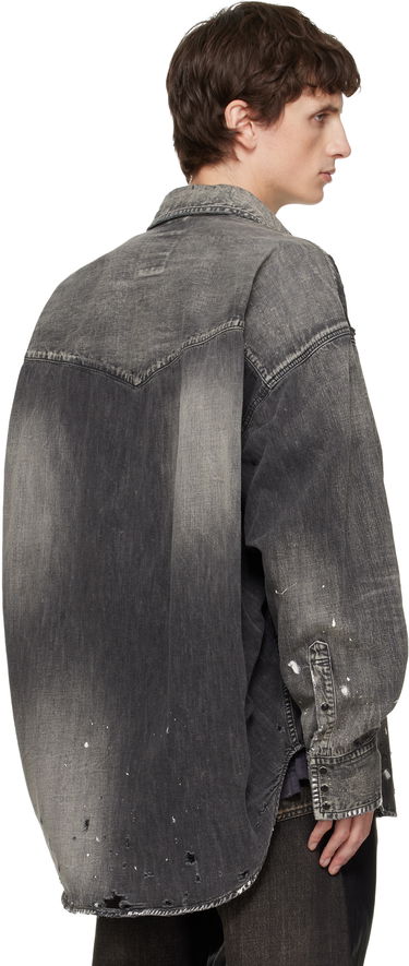 Košeľa Maison MIHARA YASUHIRO Distressed Denim Shirt Šedá | J15SH125, 2