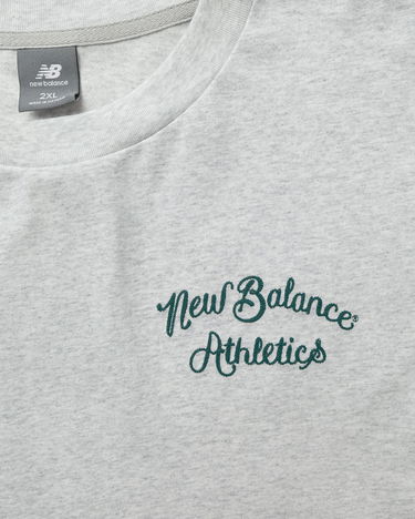Tričko New Balance Athletics Relaxed League Tee Šedá | MT43556-AHH, 1