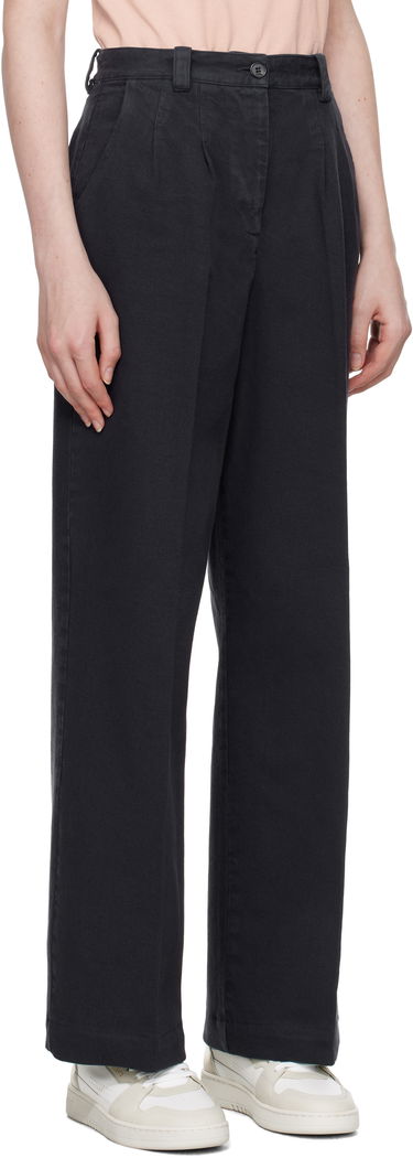 Nohavice A.P.C. A.P.C. Tressie Wide-Leg Trousers Čierna | COGZV-F08398, 1
