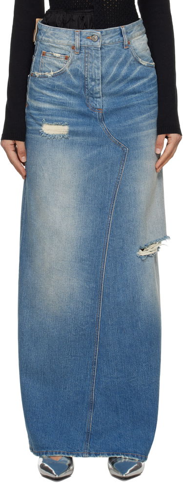 Sukňa Maison Margiela MM6 Maison Margiela Twisted Maxi Denim Skirt Modrá | S52MI0016 M30016, 0