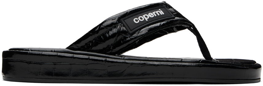 Tenisky a topánky Coperni Embossed Logo Thong Platform Sandals Čierna | COPSH37838, 0