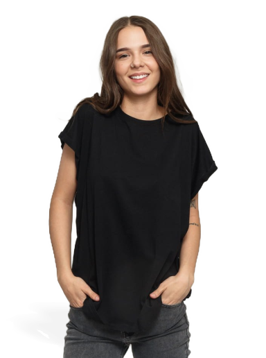 Tričko Urban Classics Ladies Extended Shoulder Tee Čierna | TB771 black