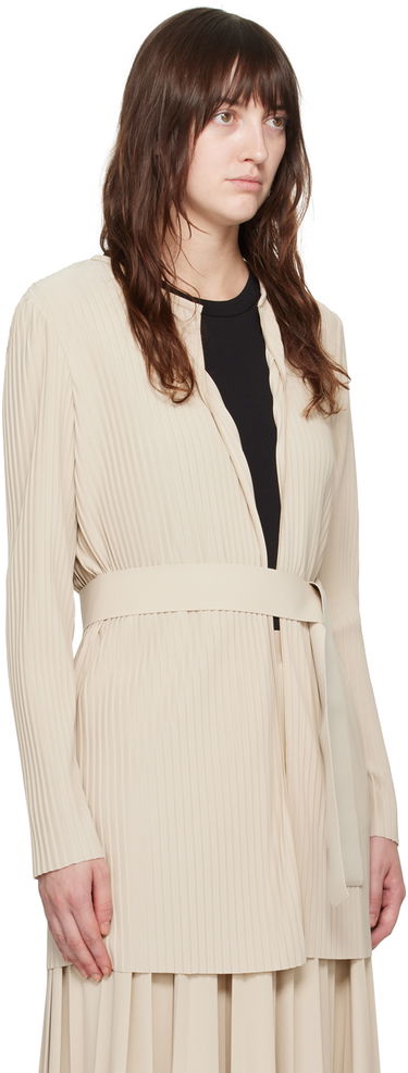 Kabáty Max Mara Leisure Pleated Longline Cardigan Béžová | 2426916027600, 1