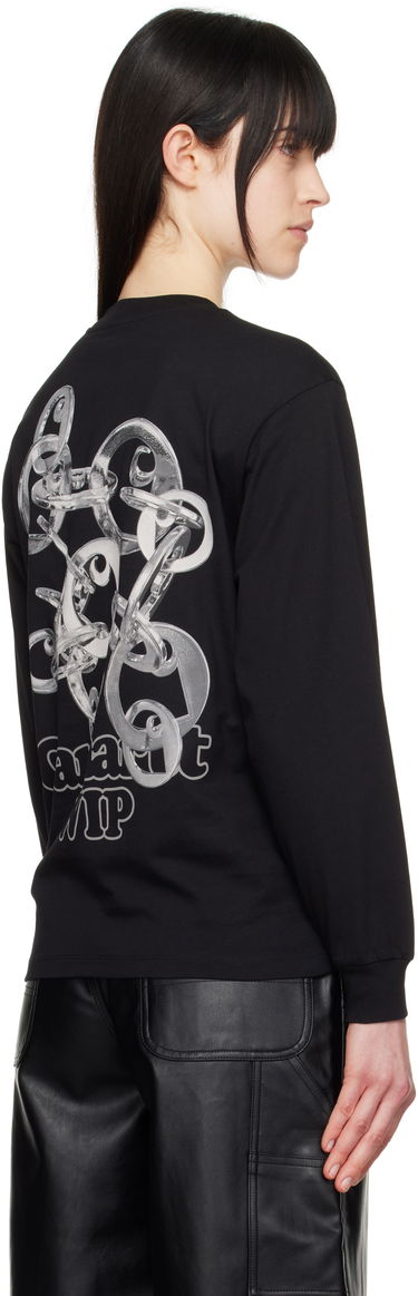 Tričko Carhartt WIP Long Sleeve Charms T-Shirt Čierna | I034412_4, 4