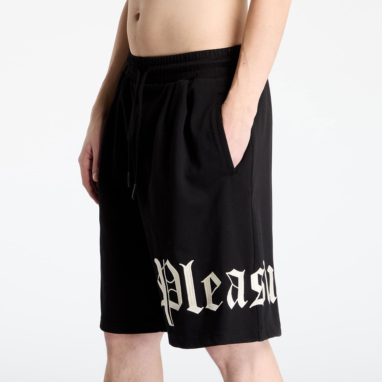 Šortky Pleasures Pleasures Oe Wide Shorts Čierna | P25SP035 BLACK, 1