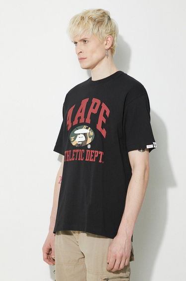 Tričko AAPE by A Bathing Ape AAPE College Theme Graphic T-Shirt Čierna | ALT1390, 3