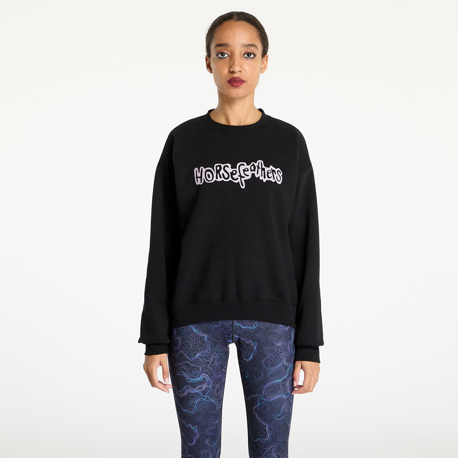 Tričko Horsefeathers Angela Sweatshirt Black XS Čierna | SW917A, 0