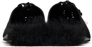 Oblečenie Simone Rocha Simone Rocha Pointed-Toe Faux-Fur Slippers Čierna | PMP19F 0740, 1