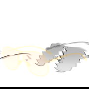 Gold-tone Aviator Sunglasses with Gradient Brown Lenses