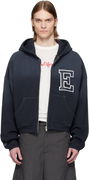 ERL Varsity Oversized Zip-Up Hoodie
