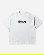 Deconstructed Label Train Car Heart Graphic T-Shirt