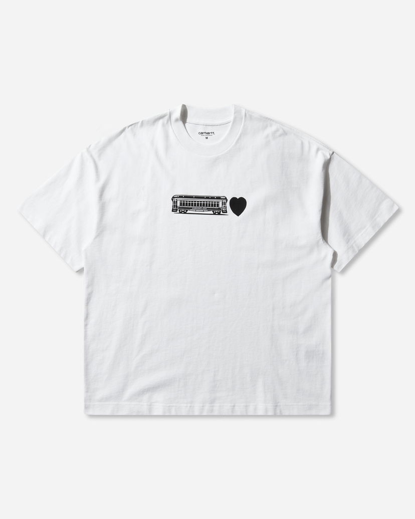 Tričko Carhartt WIP Deconstructed Label Train Car Heart Graphic T-Shirt Biela | I036008 02XX