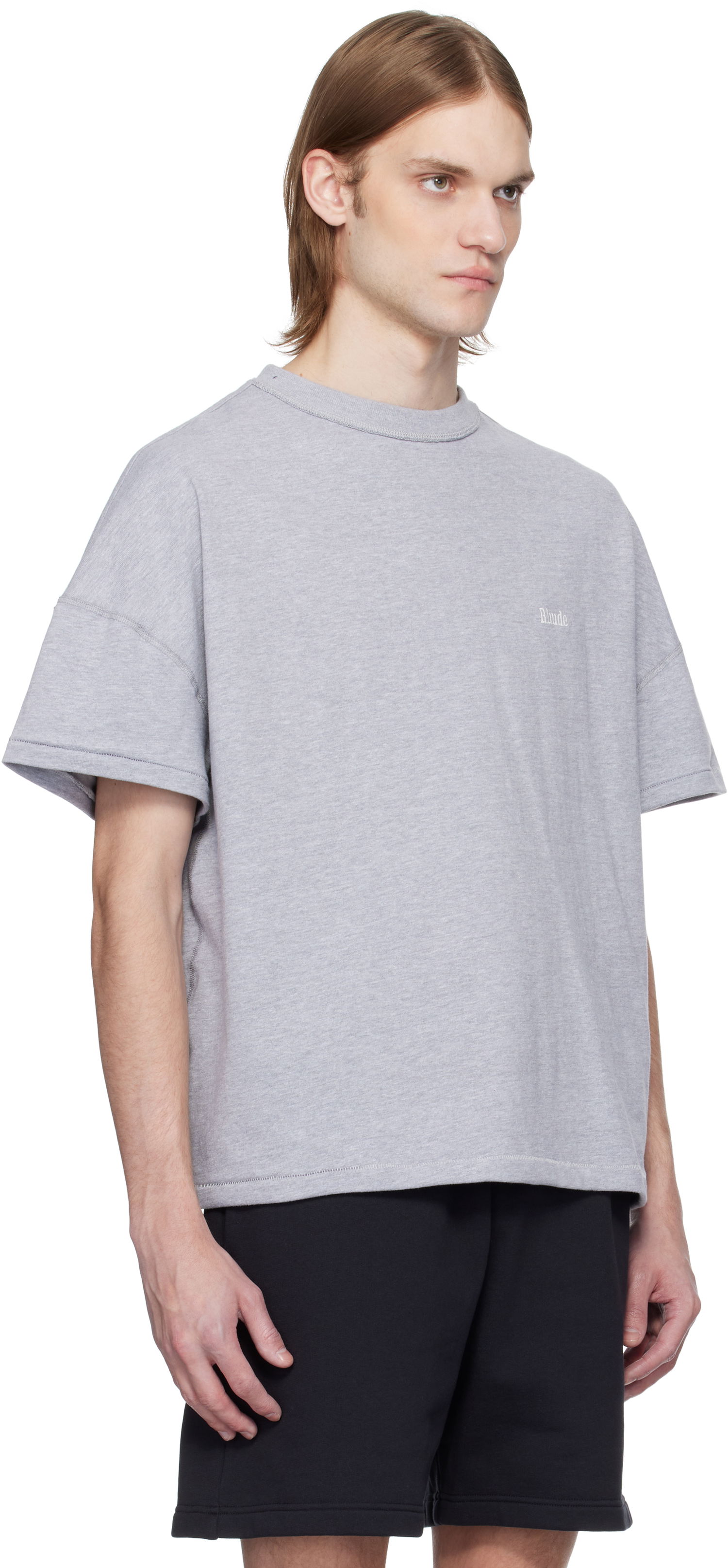 Tričko Rhude Rhude Classique Reverse T-Shirt Šedá | RHSS25TT02228, 1