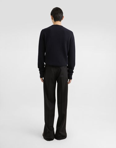 Sveter Dolce & Gabbana Wool Round-Neck Sweater With Jeweled Buttons Čierna | GXX91ZJCVWRB0665, 2
