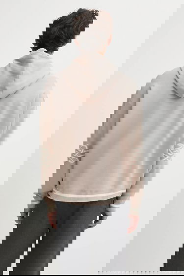 Mikina Filling Pieces Knit Hoodie with Applique Béžová | 422532500265, 2