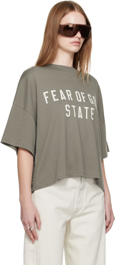 Tričko Fear of God Fear of God ESSENTIALS Boxy T-Shirt Zelené | 125SP257167FW, 1