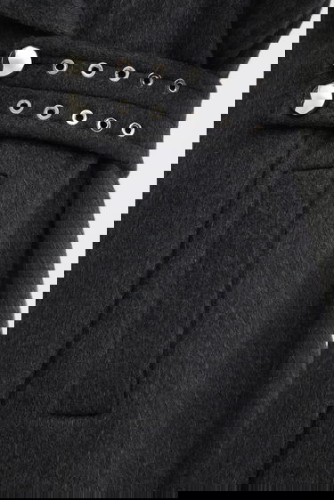 Kabáty GANNI GANNI Double Face Wool Coat Šedá | W0505, 5