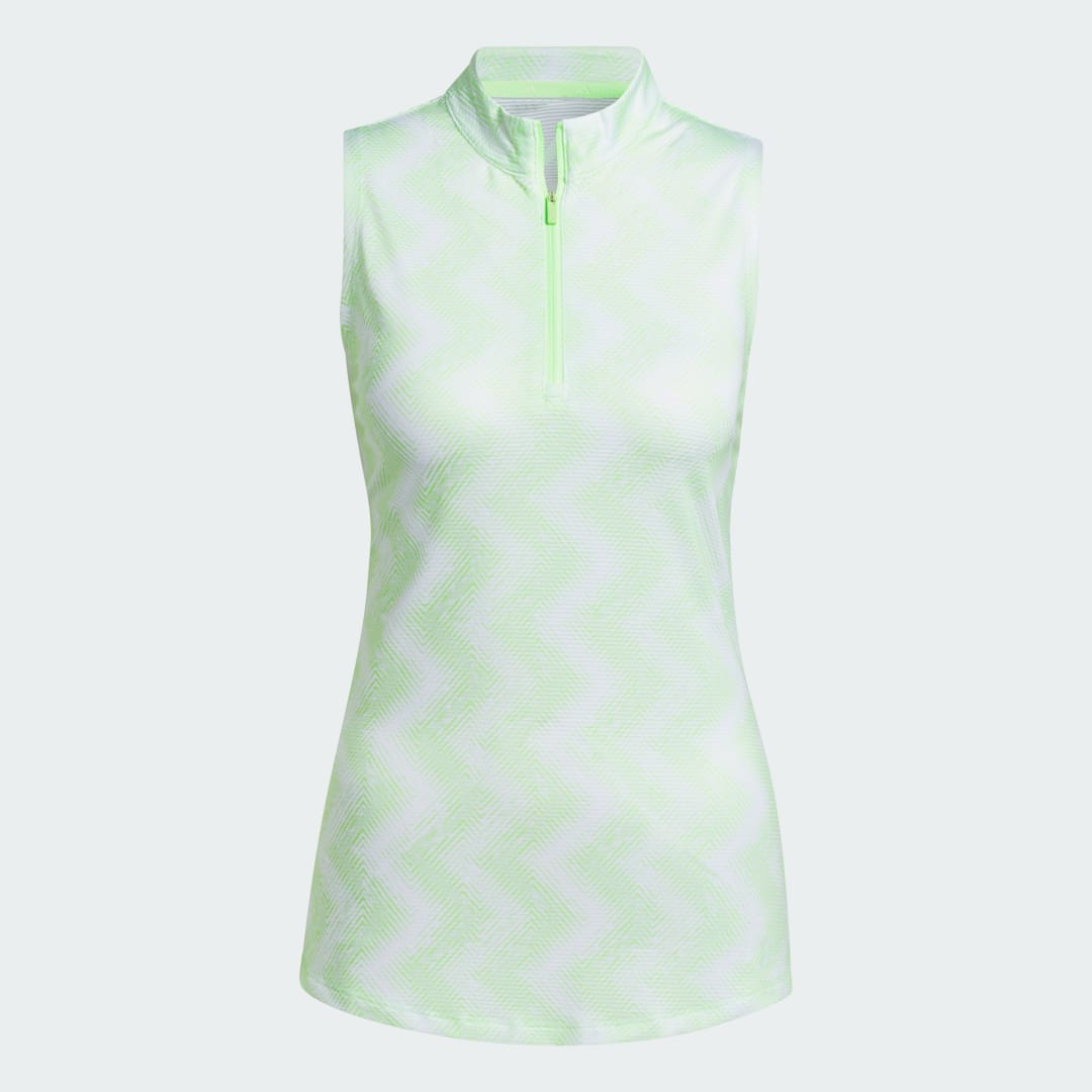 Sleeveless Printed Golf Polo Shirt