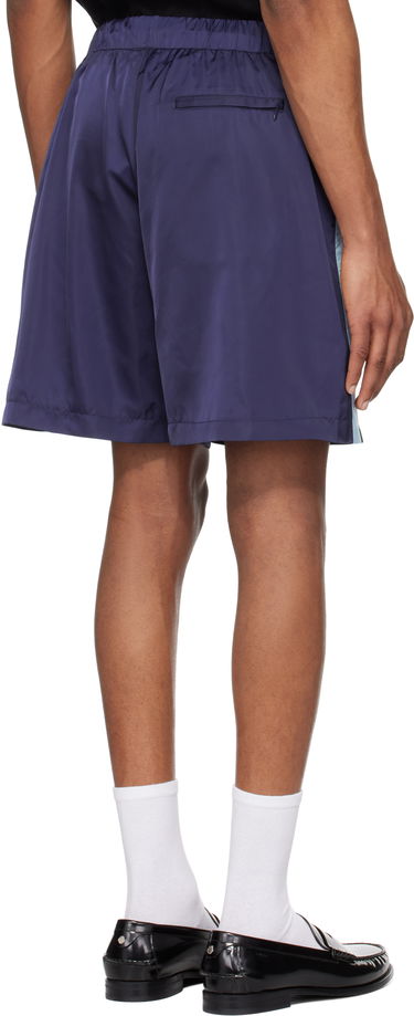 Šortky Casablanca Casablanca Pinstripe Laurel Track Shorts Navy | MS25-TR-273-01, 2
