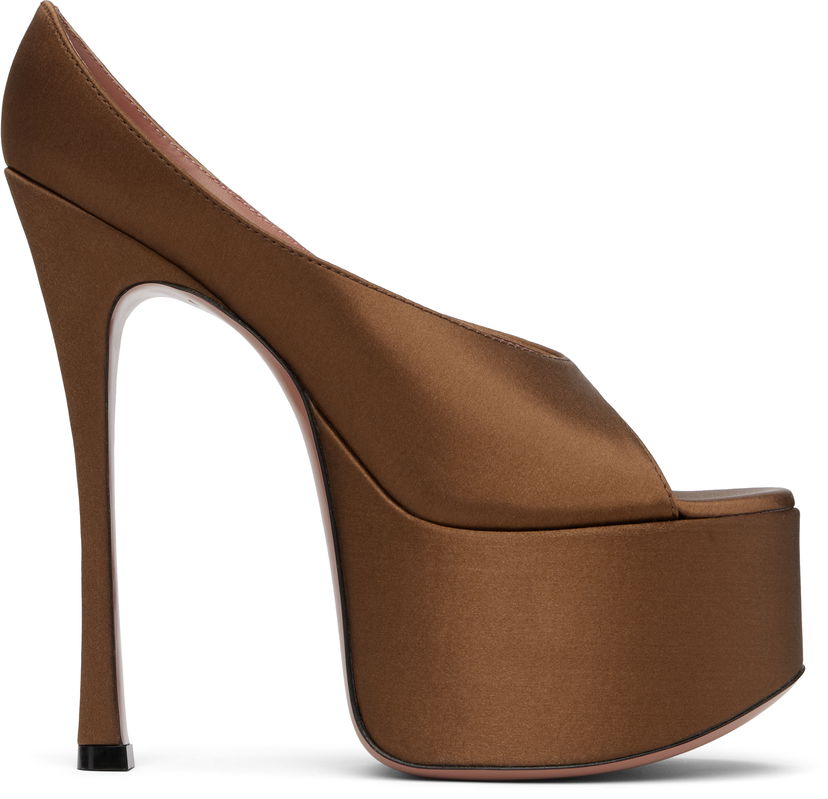 Šaty Amina Muaddi Amina Muaddi Anok Plateau Heeled Sandals Hnedá | ANOK PLATEAU