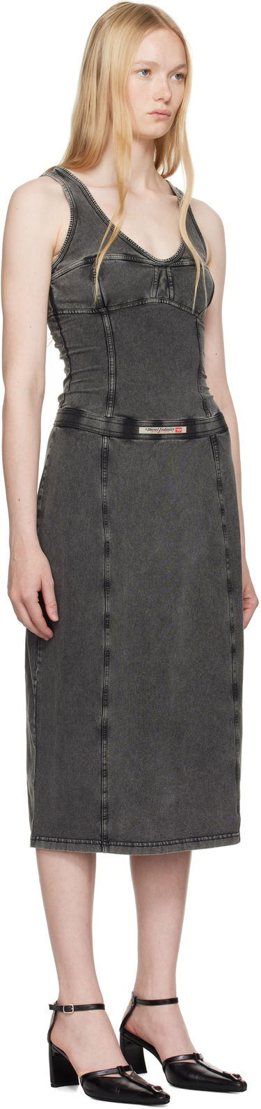 Šaty Diesel Diesel D-Inny Midi Dress Šedá | A16591 0NJBJ, 1