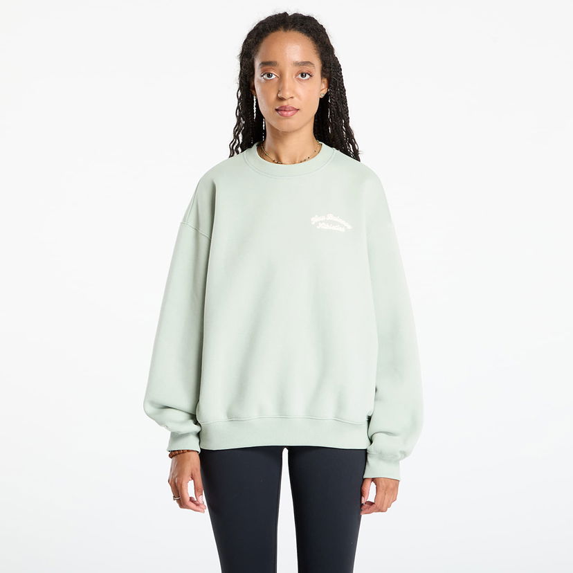 Mikina New Balance New Balance Linear Heritage Fleece Crew Sweatshirt Zelené | WT53516GAS