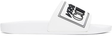 Tenisky a topánky Versace Versace Jeans Couture Logo Shelly Pool Slides Biela | E78YA3SQ3_EZSC22, 0