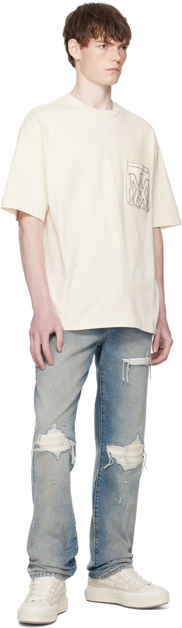 Tričko AMIRI AMIRI MA Outline Oversized T-Shirt Béžová | AMJYTE1205, 3