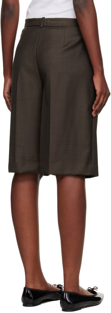 Šortky Loulou de Saison Loulou de Saison Adler Virgin Wool Bermuda Shorts Hnedá | ADLER, 2