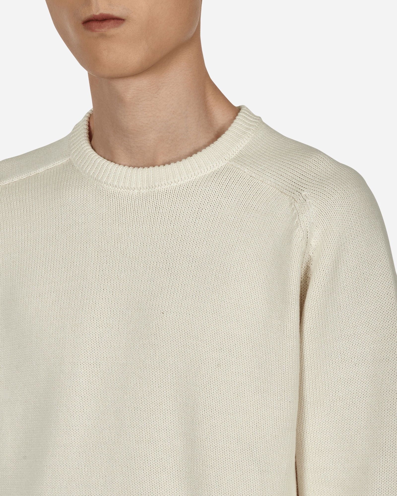 Cotton Rib Knit Sweater Beige