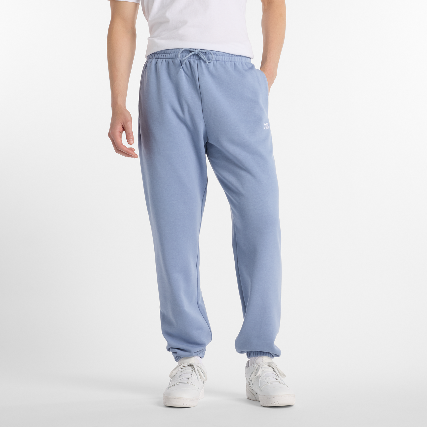 Tepláky New Balance Men's Essentials Fleece Pants Modrá | NBMP41519DUS, 0