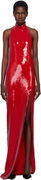 Balmain Sequin Halterneck Maxi Dress