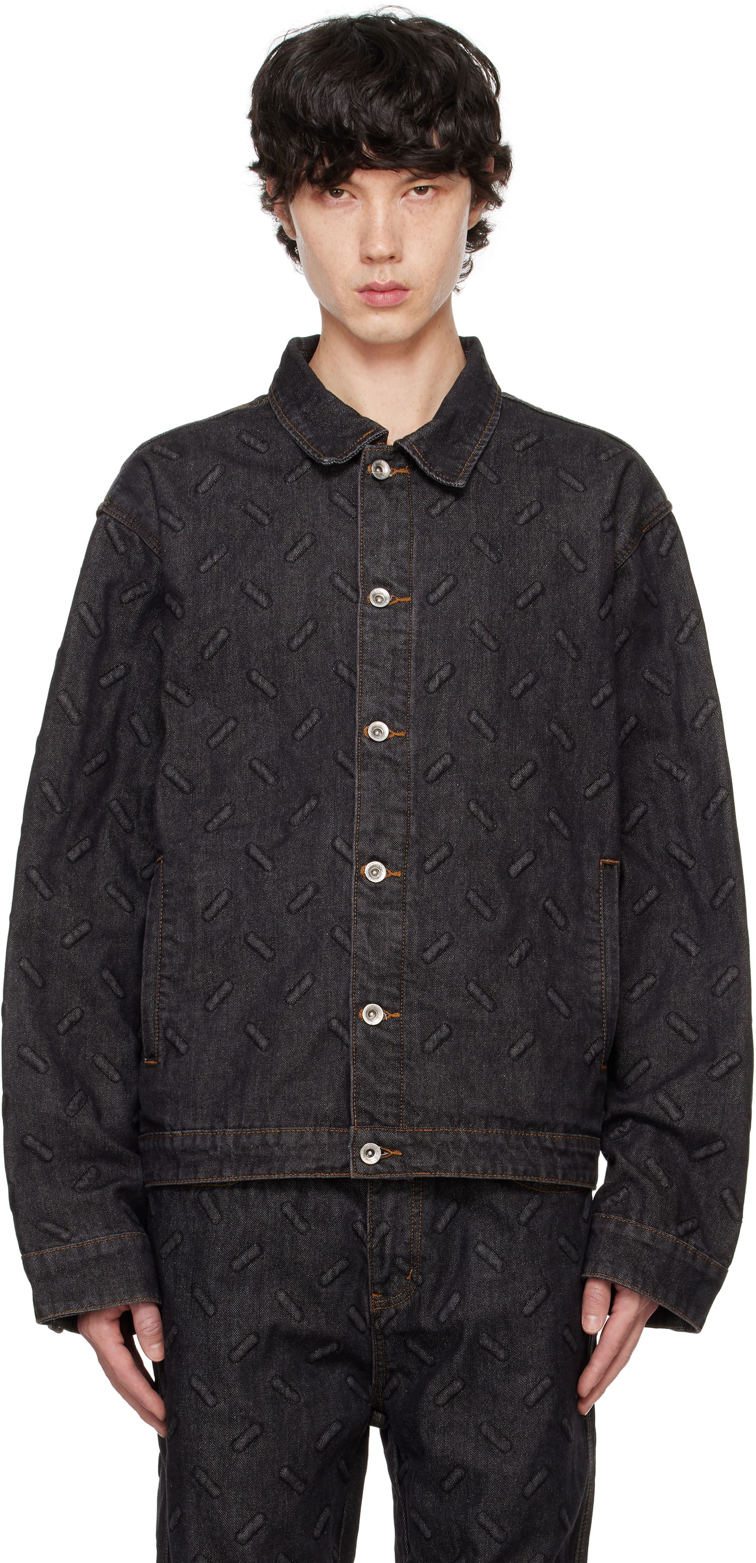 Bunda Who Decides War Thread Plate Denim Jacket Čierna | 1131010002FW24, 0