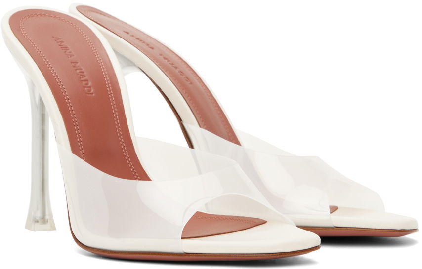 Amina Muaddi Alexa Glass Slipper 105 Heeled Sandals