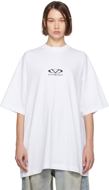 Tričko VETEMENTS Oval Logo Oversized T-Shirt Biela | UA66TR605W, 0