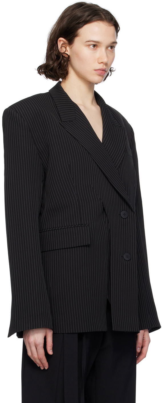 Bunda Ottolinger Ottolinger Split Pinstripe Blazer Čierna | 2301612, 1
