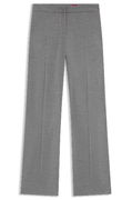 Regular-Fit Melange Stretch Flannel Trousers