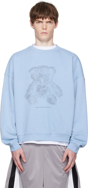 Mikina We11done Coding Teddy Sweatshirt Modrá | WD-TS2-25-789-U-BL, 0