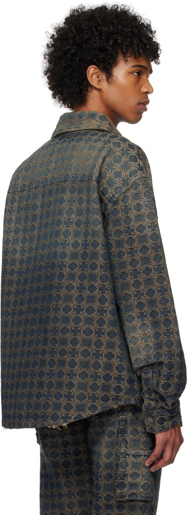Bunda AMIRI AMIRI MA Quad Jacquard Denim Overshirt Modrá | AMDNOS1010, 2