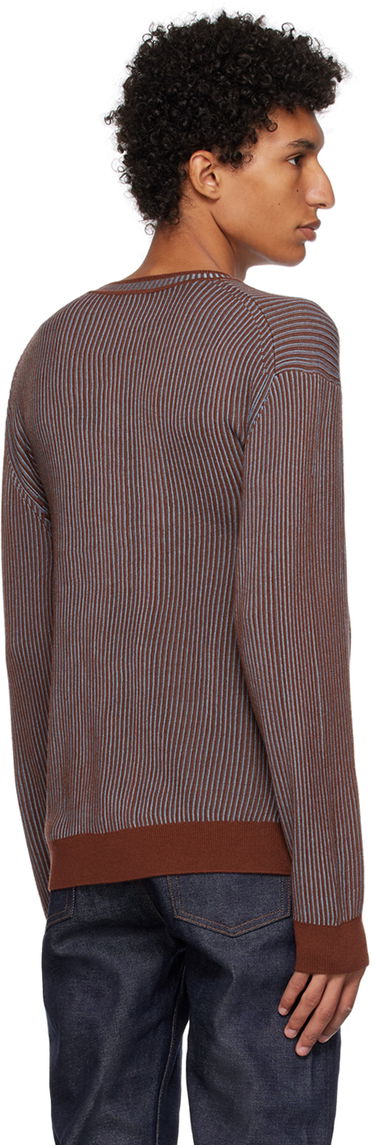 Sveter Paul Smith Paul Smith Crewneck Ribbed Knit Sweater Hnedá | M1R-270Y-L02095, 2