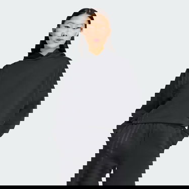 Mikina adidas Performance Off Placed 3-Stripes Cropped Hoodie Čierna | JX2701, 0